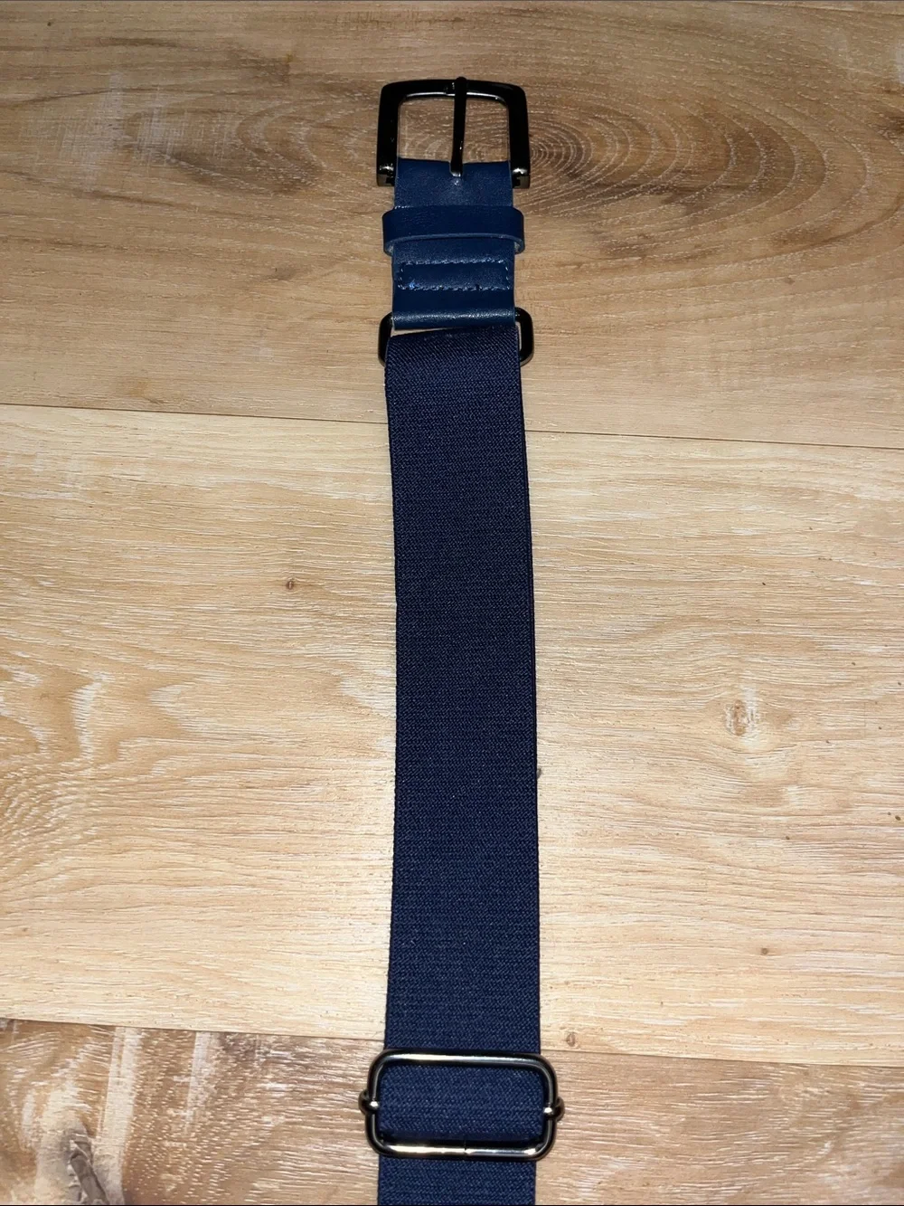 Nike Navy Athletic Web Belt with White Swoosh